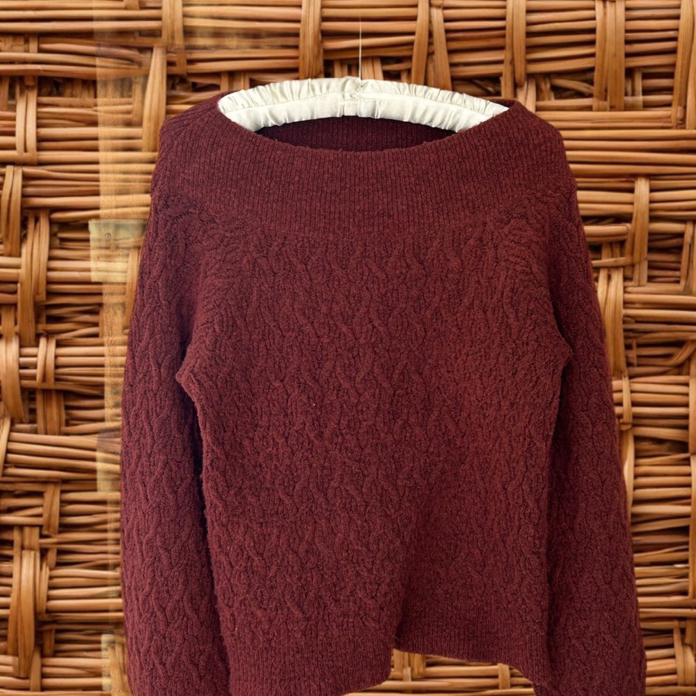 Red by BKE Burnt Orange Textured Knit Sweater - Picture 3 of 6